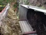 Inside of compost bin