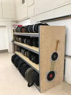 Movable instrument storageA robust solution to inadequate violin and viola storage.