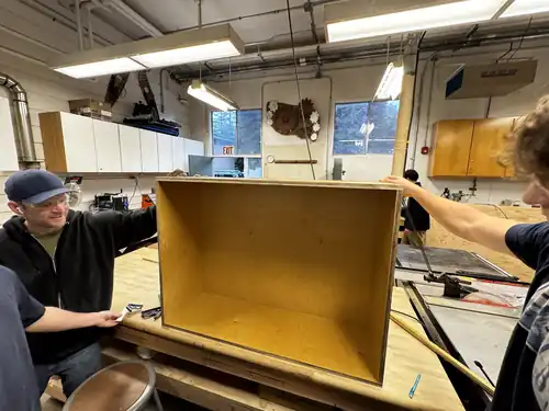 Constuction of the outer walls of the storage cabinet