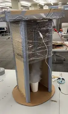 This first prototype testing functionality and attractiveness at the University of Cal Poly Humboldt