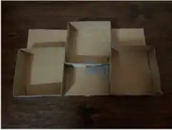 Initial prototyped design for the frame of the magnetism exhibit.