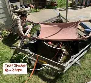 Image 3: Lower angle of Shade cloth— more flat.