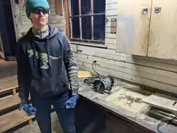 Sasha after routing the Peg Maze