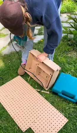 Image 5. Final product of the cubby made for battery and inverter.