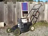 Solar Charged LawnmowerAn electric lawnmower that utilizes solar power as an energy source