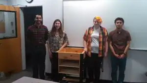 Mobile Wedging TableA mobile wedging table for the ceramics department.