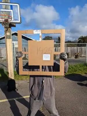 Large square stencil for the fraction path