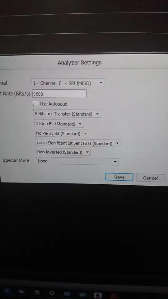 Settings Logic Analyzer