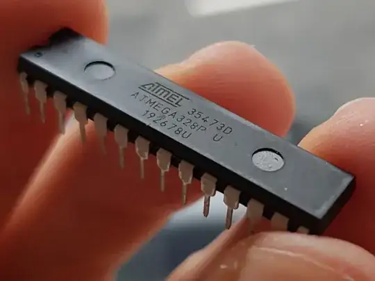 ATMEGA328P U in a 28-pin DIP is an ATMEGA328P-PU