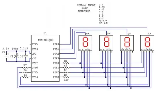 Common Anode 4 digit seven segment display