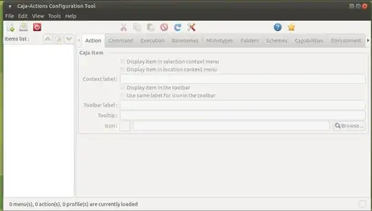 Caja-Actions Configuration Tool