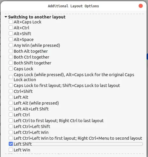 additional layout setting