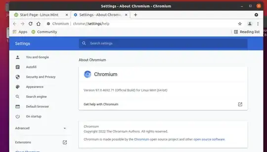 Mint's Chromium in 20.04
