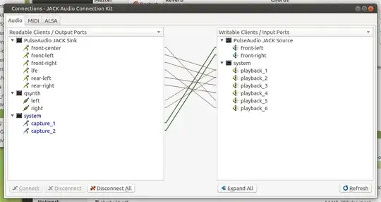 jack connections: audio tab