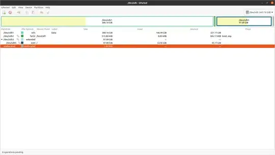 Screenshots of the drives - sdb