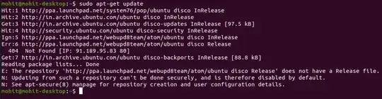 Screenshot of my terminal