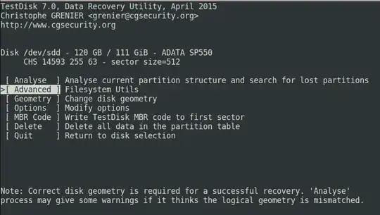 testdisk rescue options