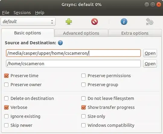 Grsync casper-rw File