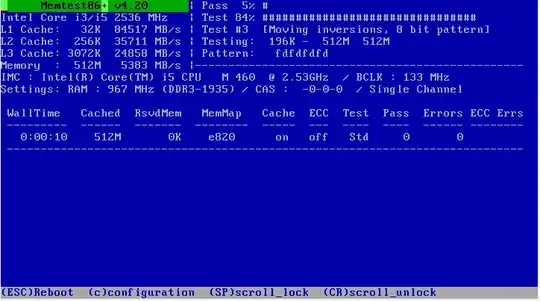 memtest running