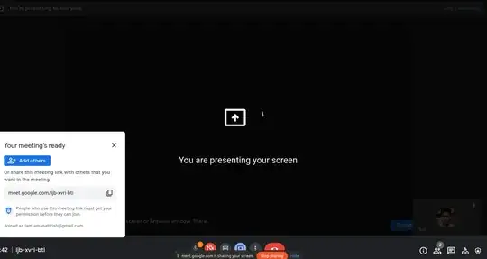 While sharing full screen