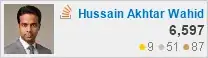 profile for Hussain Akhtar Wahid 'Ghouri' at Stack Overflow, Q&A for professional and enthusiast programmers