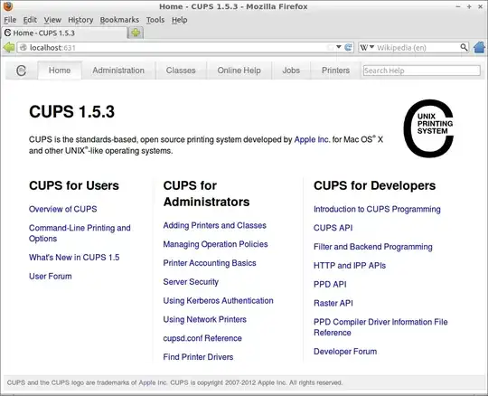 Screenshot showing CUPS in a web browser