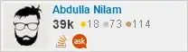 profile for Abdulla Nilam on Stack Exchange, a network of free, community-driven Q&A sites