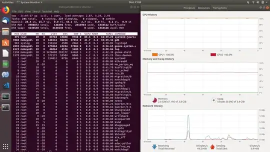 top -n1 and system monitor