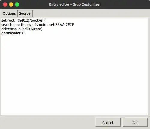Screenshot form Grub-customized