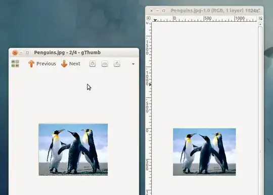 side by side same image in two apps