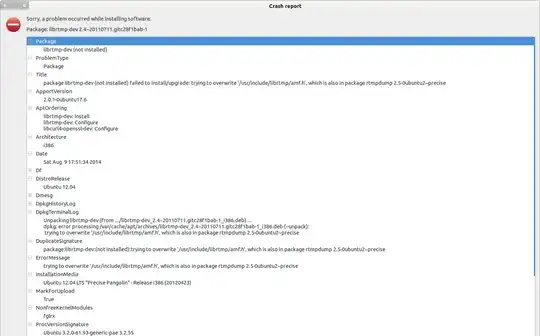 package librtmp-dev crash report