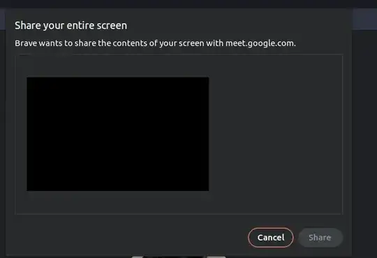 While selecting full screen