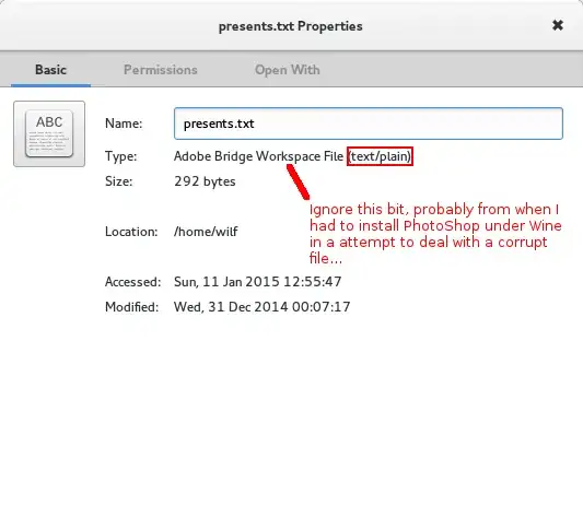 screenshot of file properties window