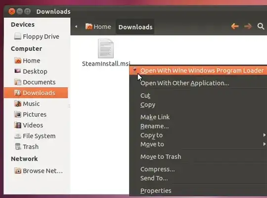 opening SteamInstall.msi with wine