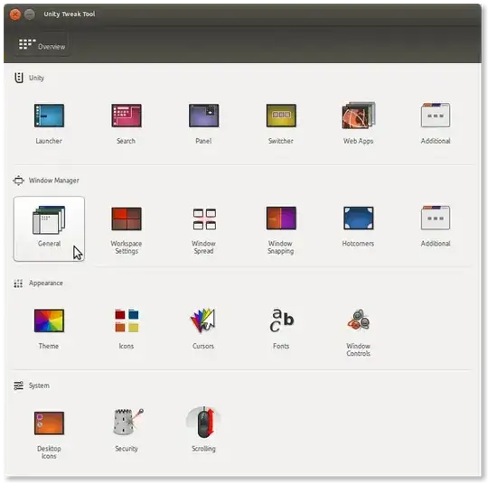 Unity Tweak Tool Main Window