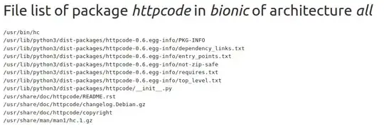 list of files for httpcode package