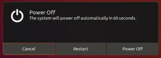 Confirmation dialog on physical hardware