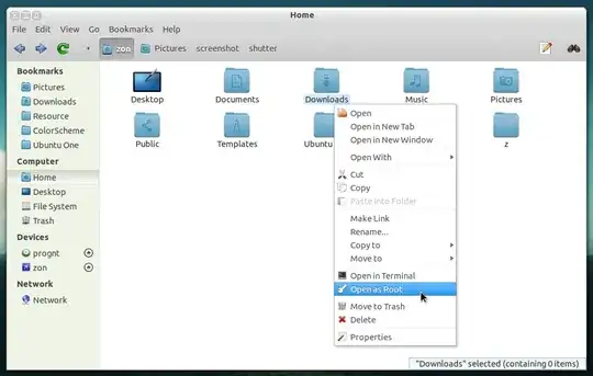 Screenshot of Nemo with folder context menu