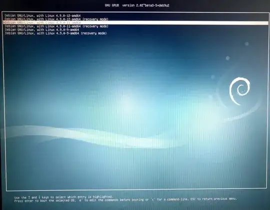 Grub2 Boot Screen Advanced Options for Debian 9 boot previous kernel 2