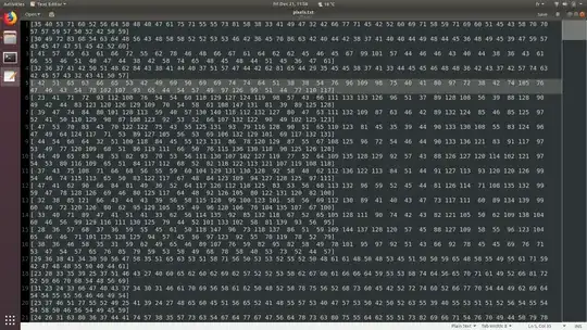 screenshot with line wrap