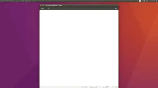 Gedit with funky size