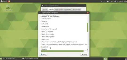 MATE Control Center keyboard