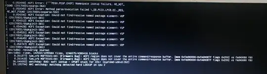 Screen pic after grub