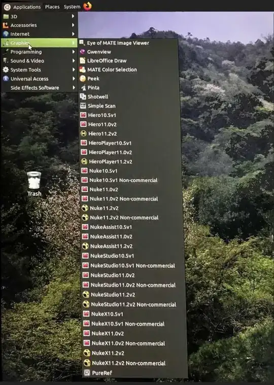 Graphics dropdown menu