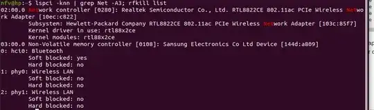 lspci -knn | grep Net -A3; rfkill list