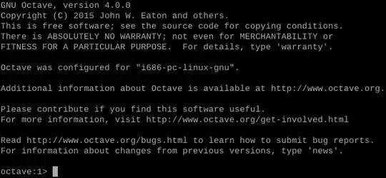Screenshot of GNU Octave 4.0.0 running on 32-bit Ubuntu 15.04