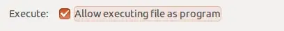 Allow executing file as program