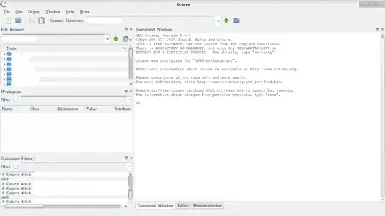 Screenshot of the GNU Octave 4.0.0 GUI