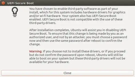 Screenshot of message that appears when you click "Learn more…"