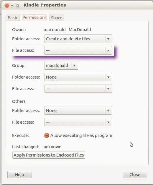 Cannot change option